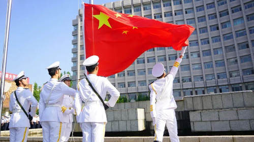 我校举行庆祝中国共产党成立102周年升国旗仪式
